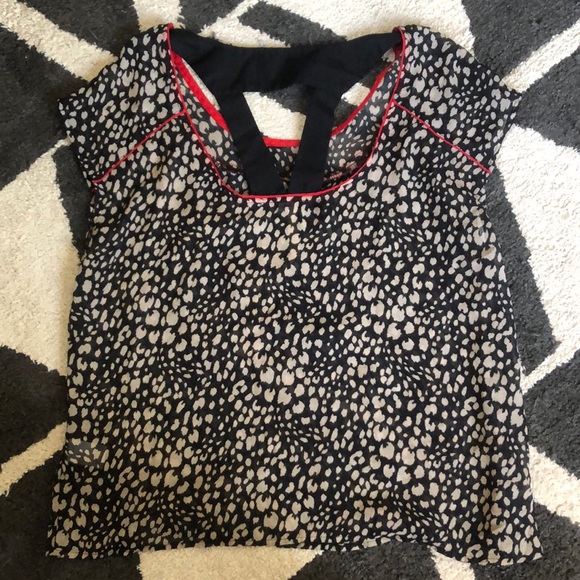 Leopard Print Sheer Top - Picture 2 of 3